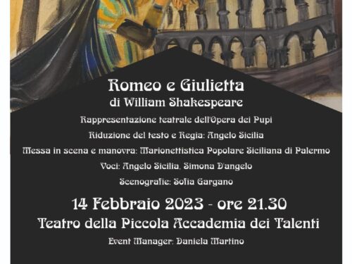 Il 14 e 25 febbraio, i pupi di Angelo Sicilia vanno in scena con “Romeo e Giulietta”